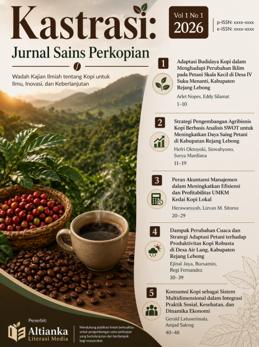 					View Vol. 1 No. 1 (2026): Kastrasi: Jurnal Sains Perkopian
				
